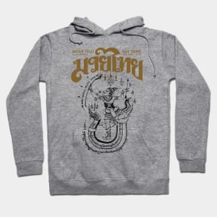 Antique Muay Thai Tattoo Hermit Hoodie